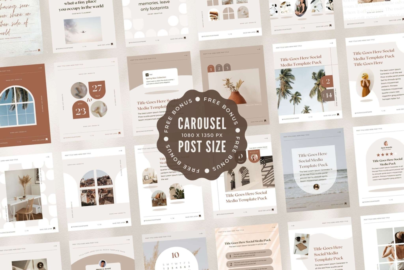 300 Instagram Templates Canva Post Story Shadow | つくるデポ