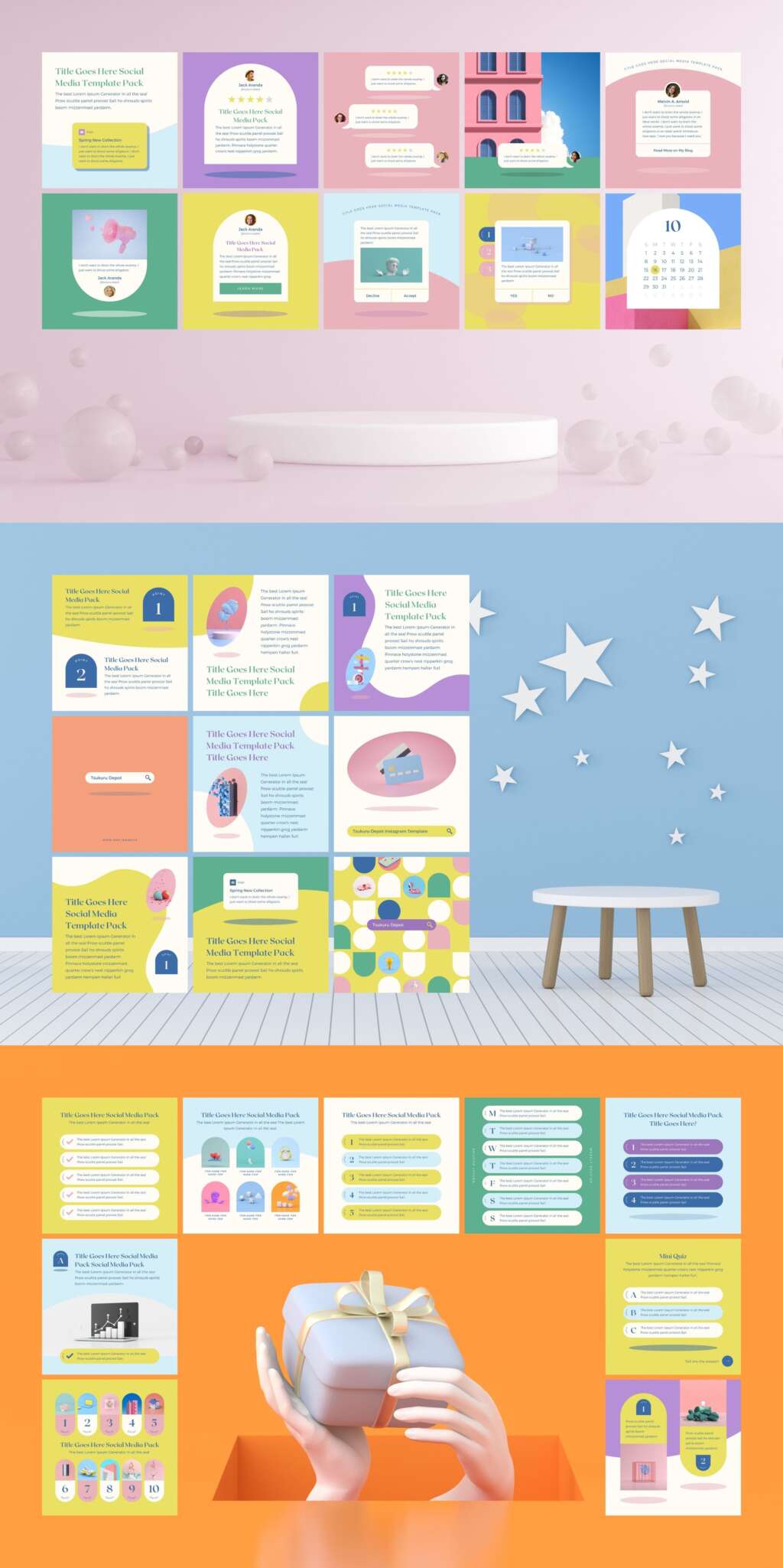 Instagram Template Canva Post Sun – Clean Minimum Animated IG Social ...