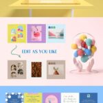100 Instagram Templates Canva Post Sun - Clean Minimum Animated IG Social Media Pack
