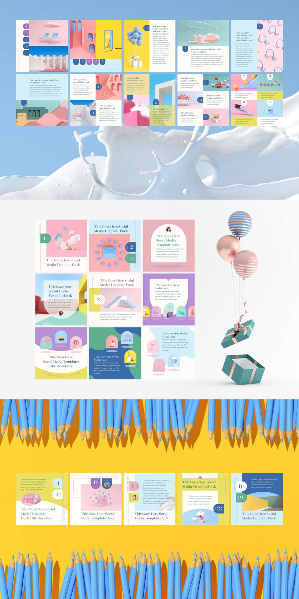 Instagram Template Canva Post Sun – Clean Minimum Animated IG Social ...