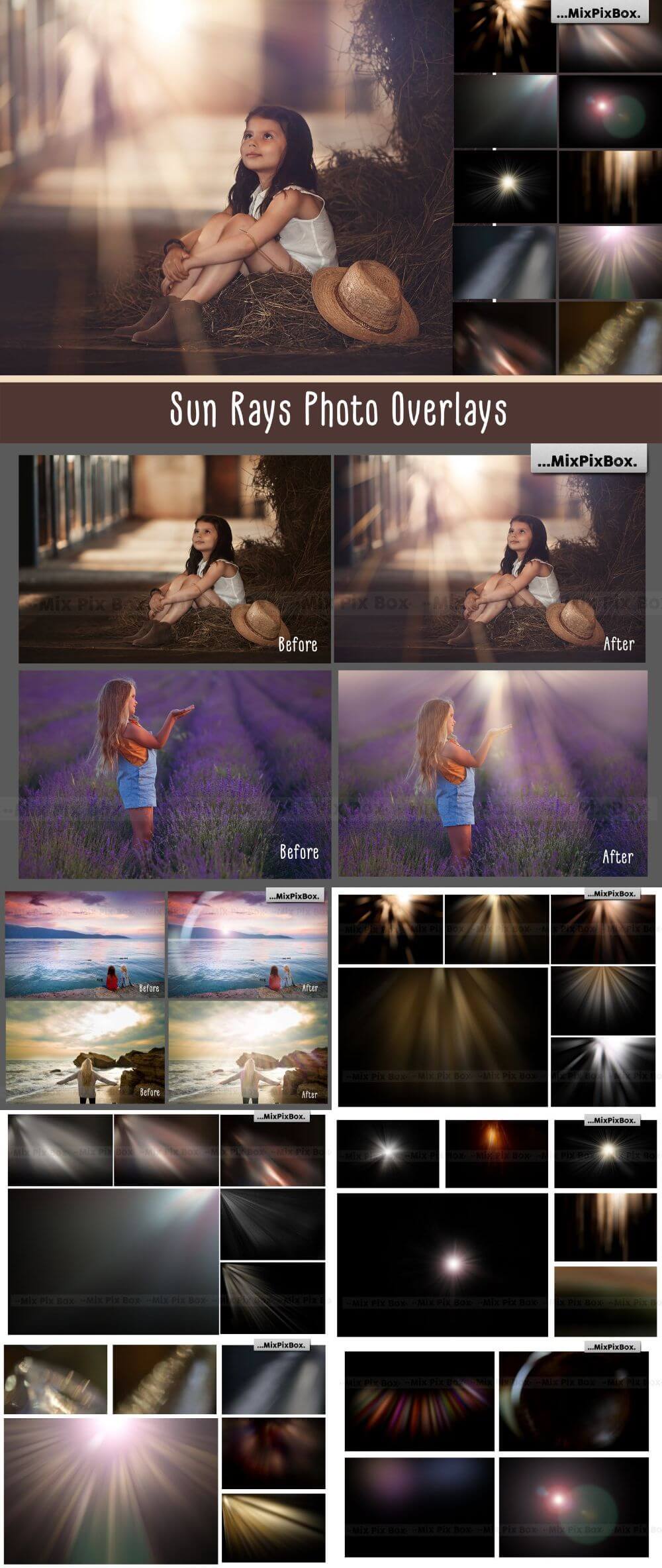 Sun Rays Photos Overlays