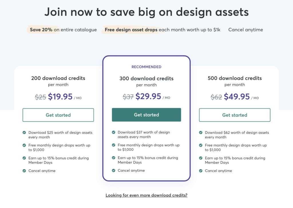 Join now to save big on design assets