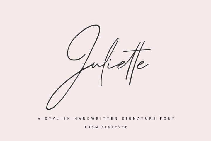 Juliette - Stylish Handwritten Signature Font