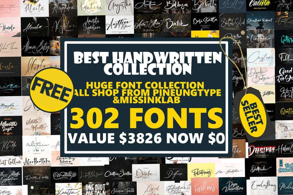 302 Fonts All in Collection
