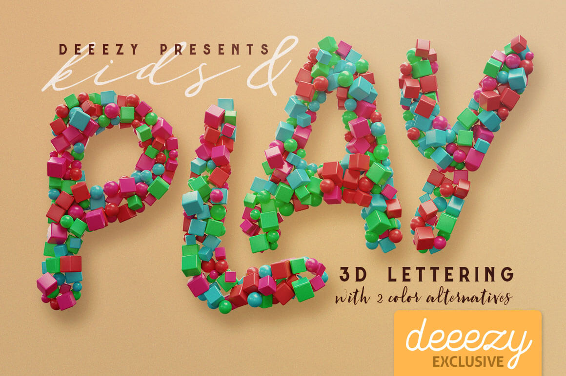 Kids-Play-3D-lettering-Deeezy-1
