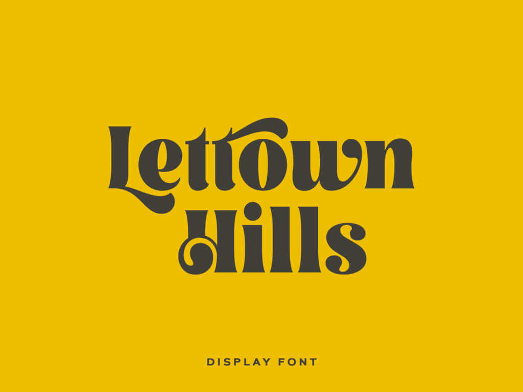 LETTOWN HILLS DISPLAY FONT
