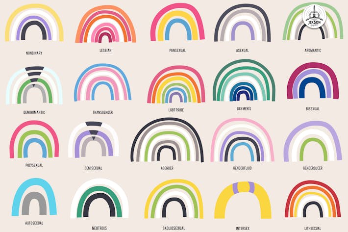 LGBTQ Pride Rainbow Flags Collection

