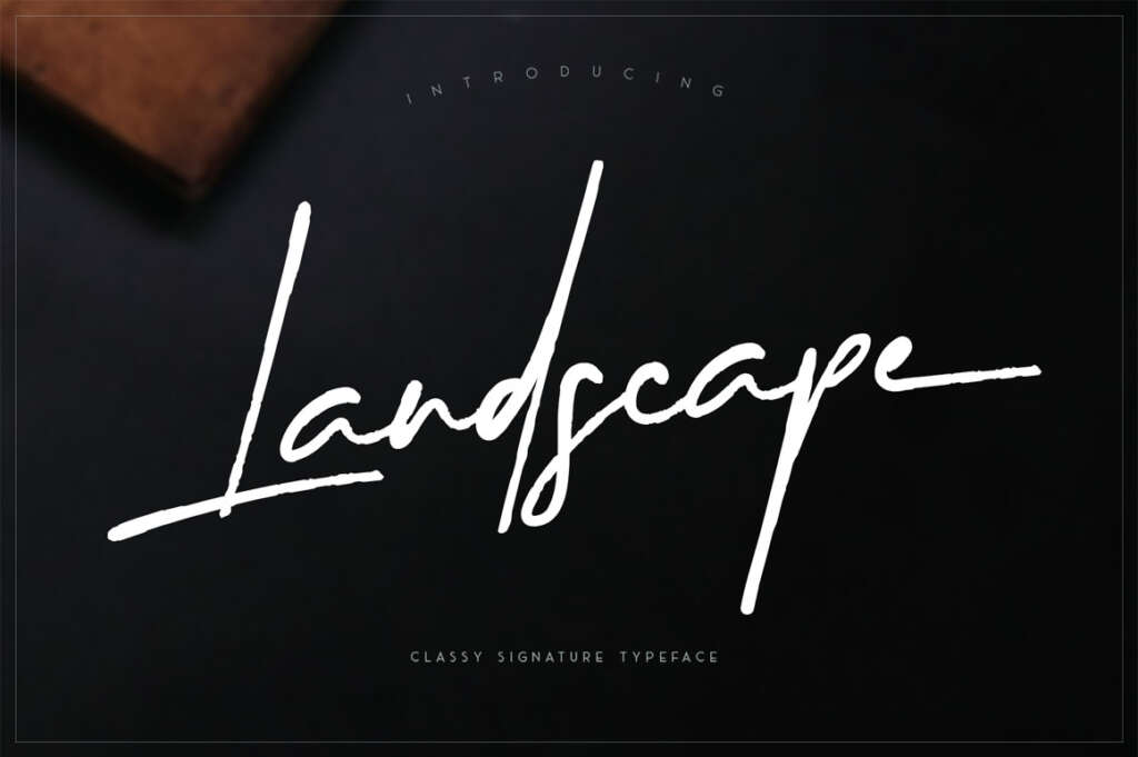 Landscape – Signature Font