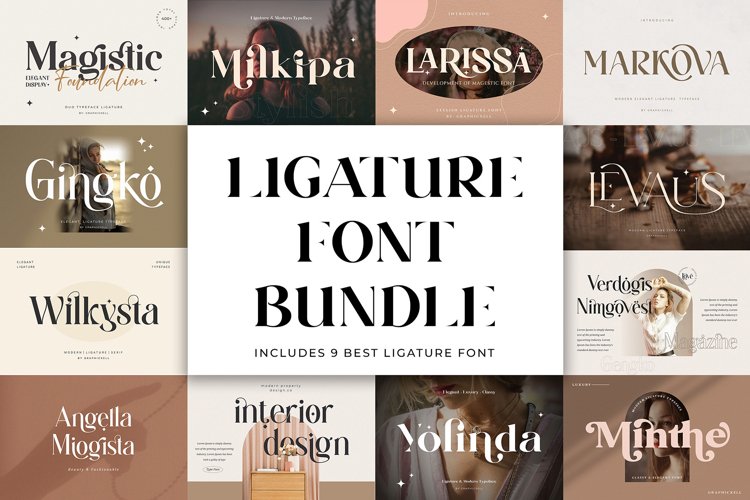 Ligature Font Bundle - Free Font Of The Week
