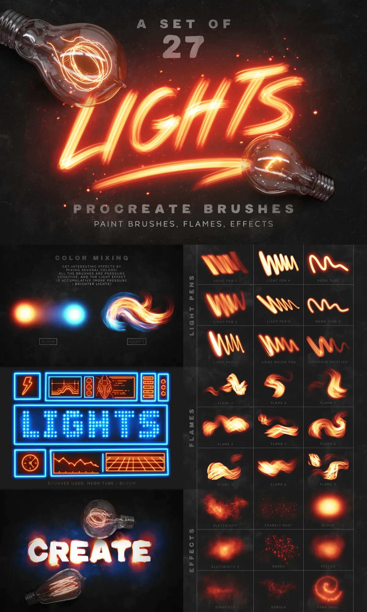 Lights Procreate Brushes