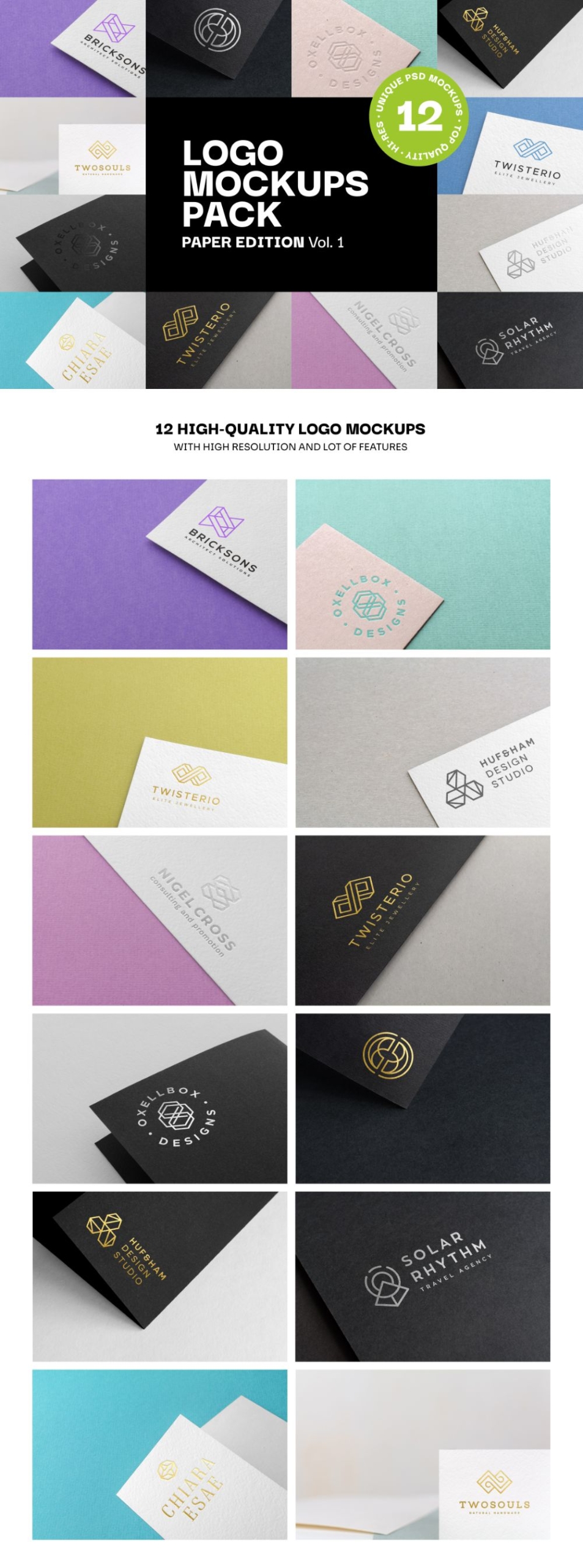 Logo Mockup Pack – Paper Edition