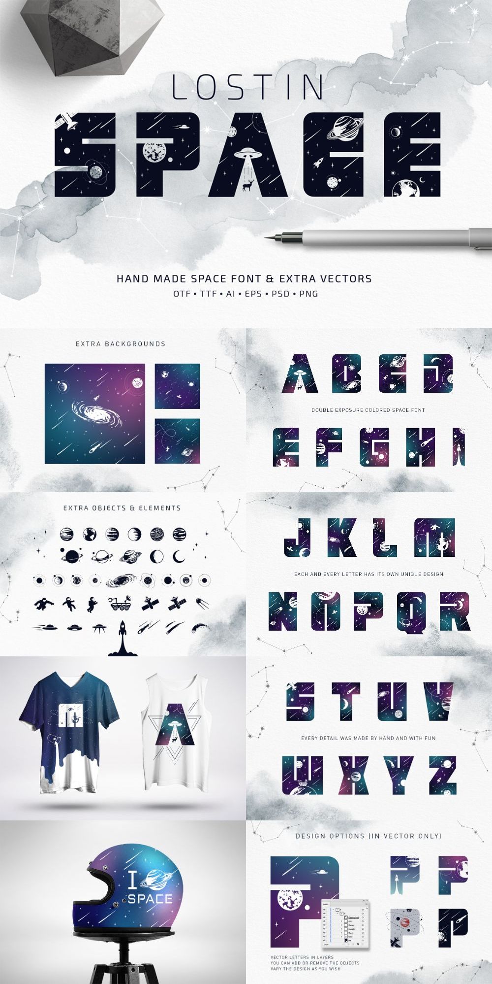 Lost In Space – Regular And Color Font (SVG)