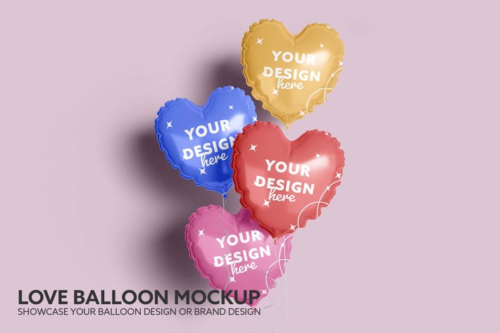 Love Balloon Mockup
