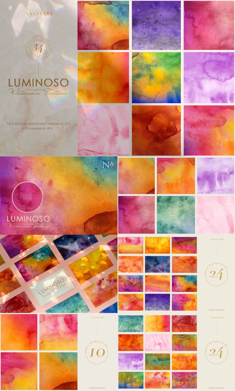 Luminoso Watercolor Textures