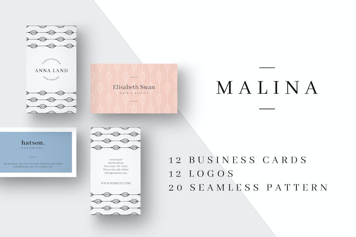 MALINA Business Cards + Logos
