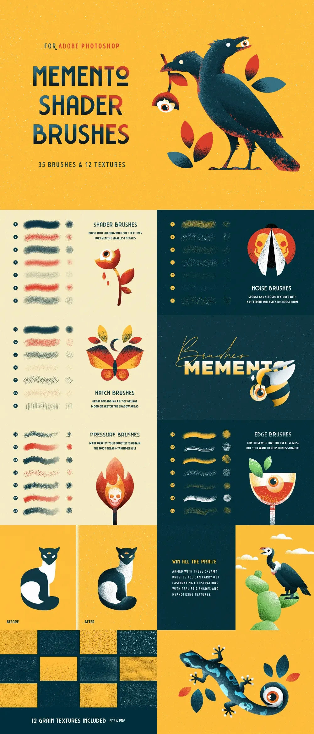 Memento Shader Brushes for Photoshop