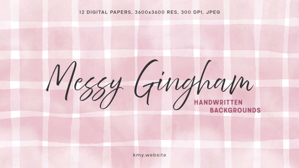 Messy Gingham Handwritten Backgrounds-thumbnail