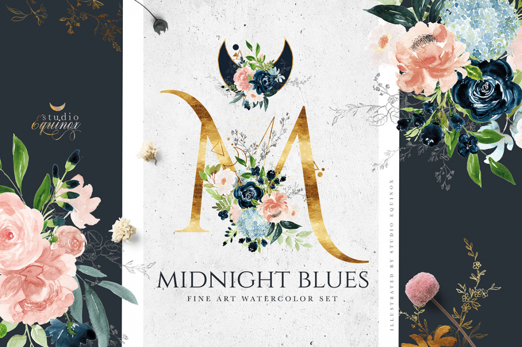 Midnight Blues – Fine Art Watercolor
