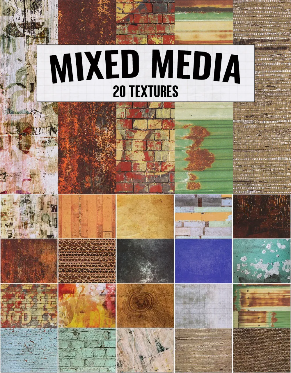 Mixed Media 20 Textures