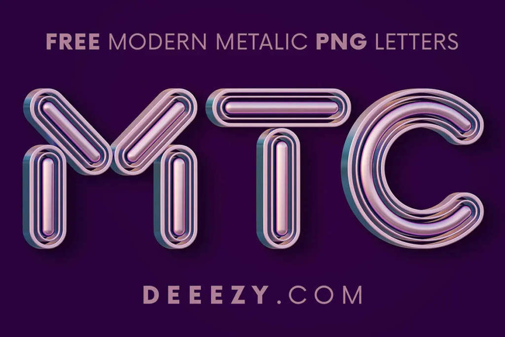 Modern Metalic - Free 3D Lettering