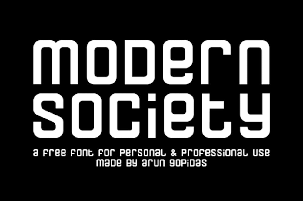 Modern Society - Free Font
