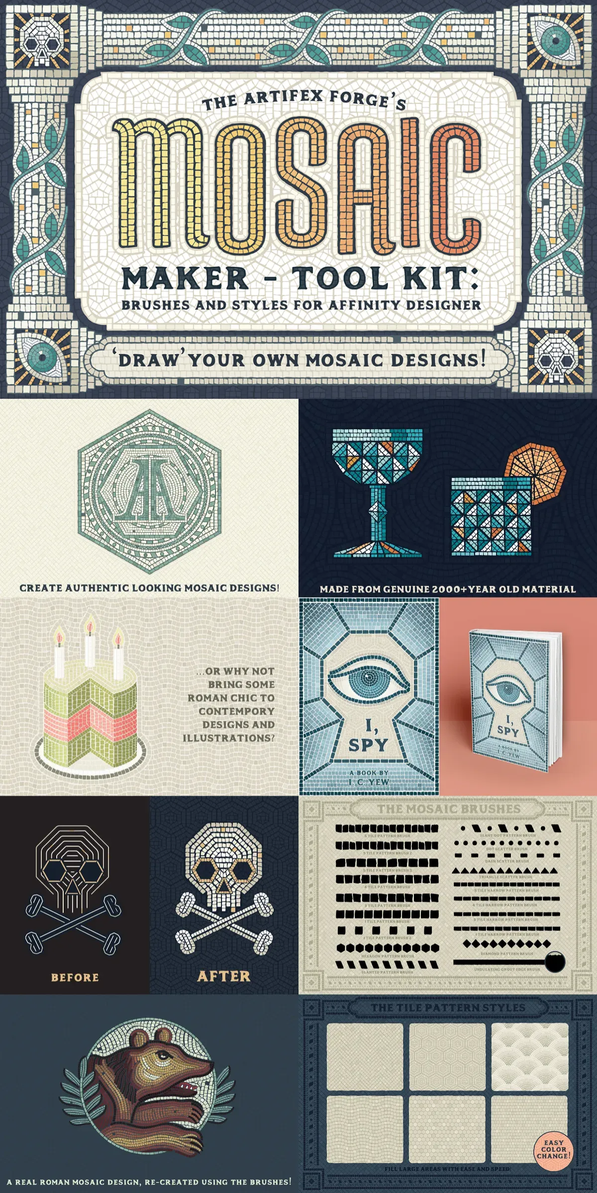 Mosaic Maker – Affinity Brushes & Patterns