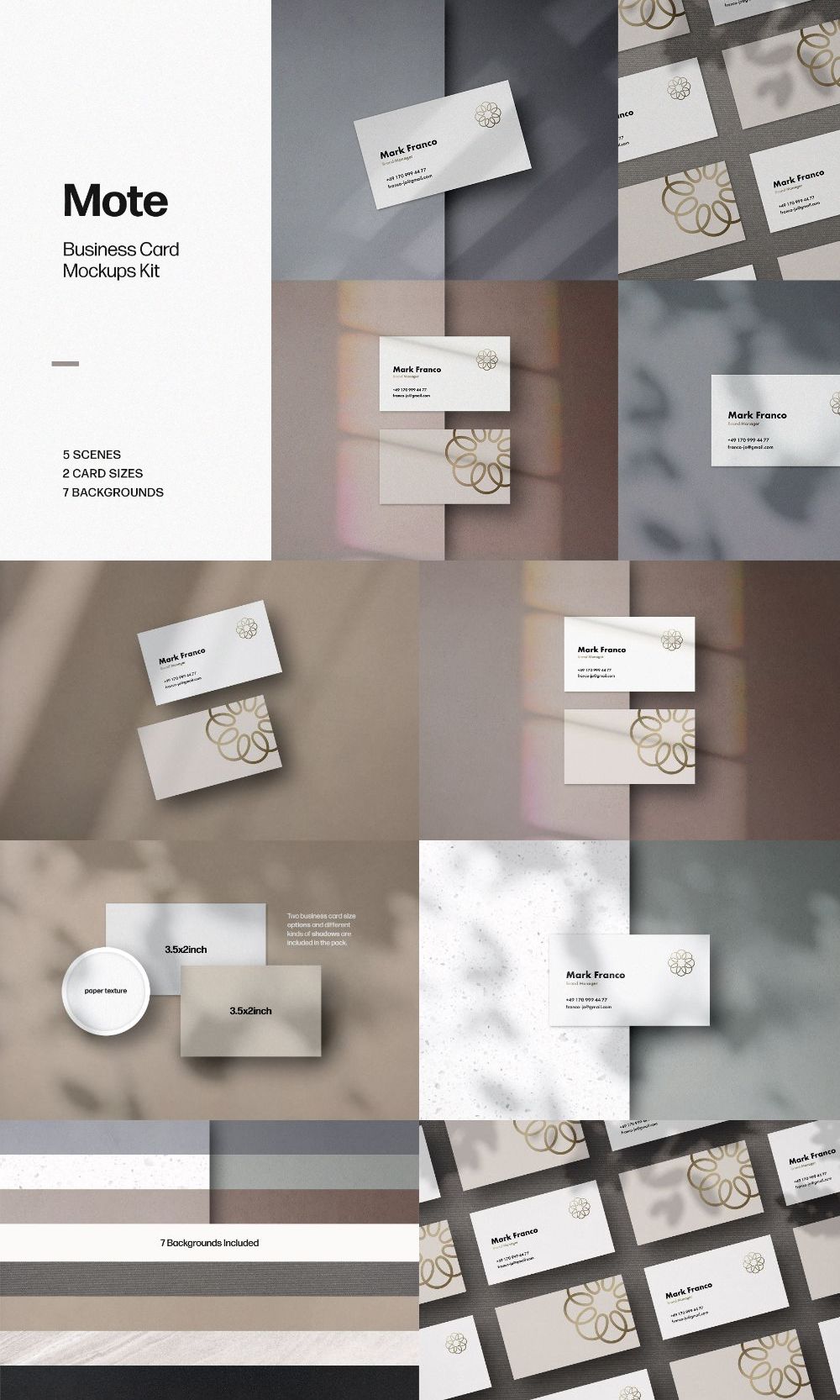 Mote Business Card Mockups