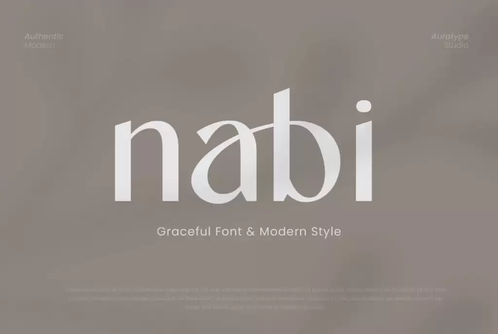 Nabi - Graceful Modern Font
