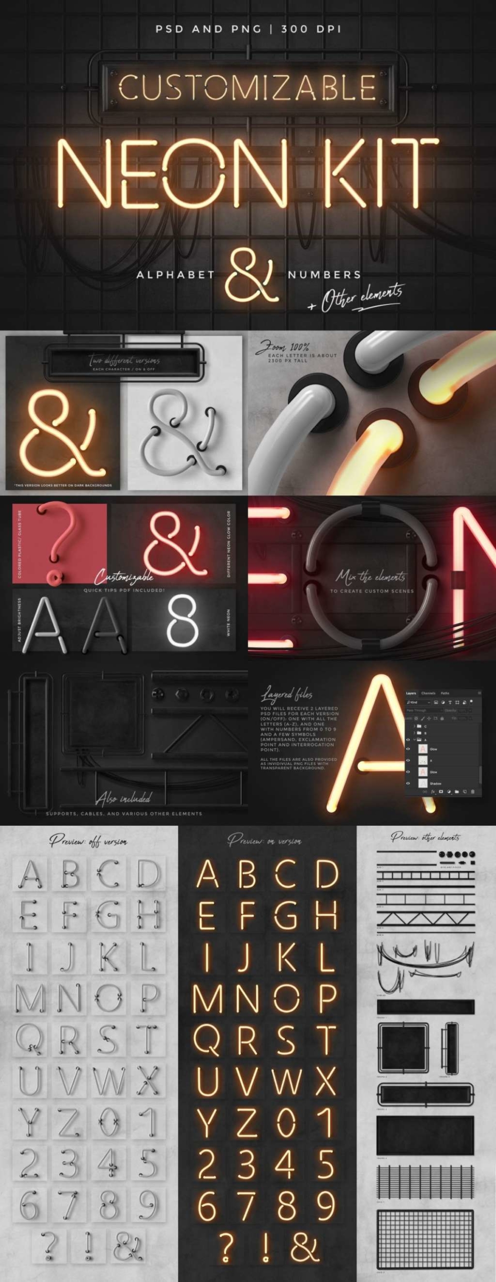 Neon Alphabet Kit
