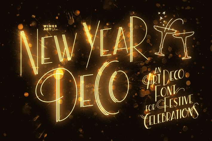 New Year Deco: A Festive Art Deco Font