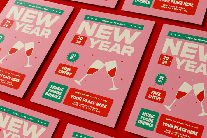 New Year Flyer Template
