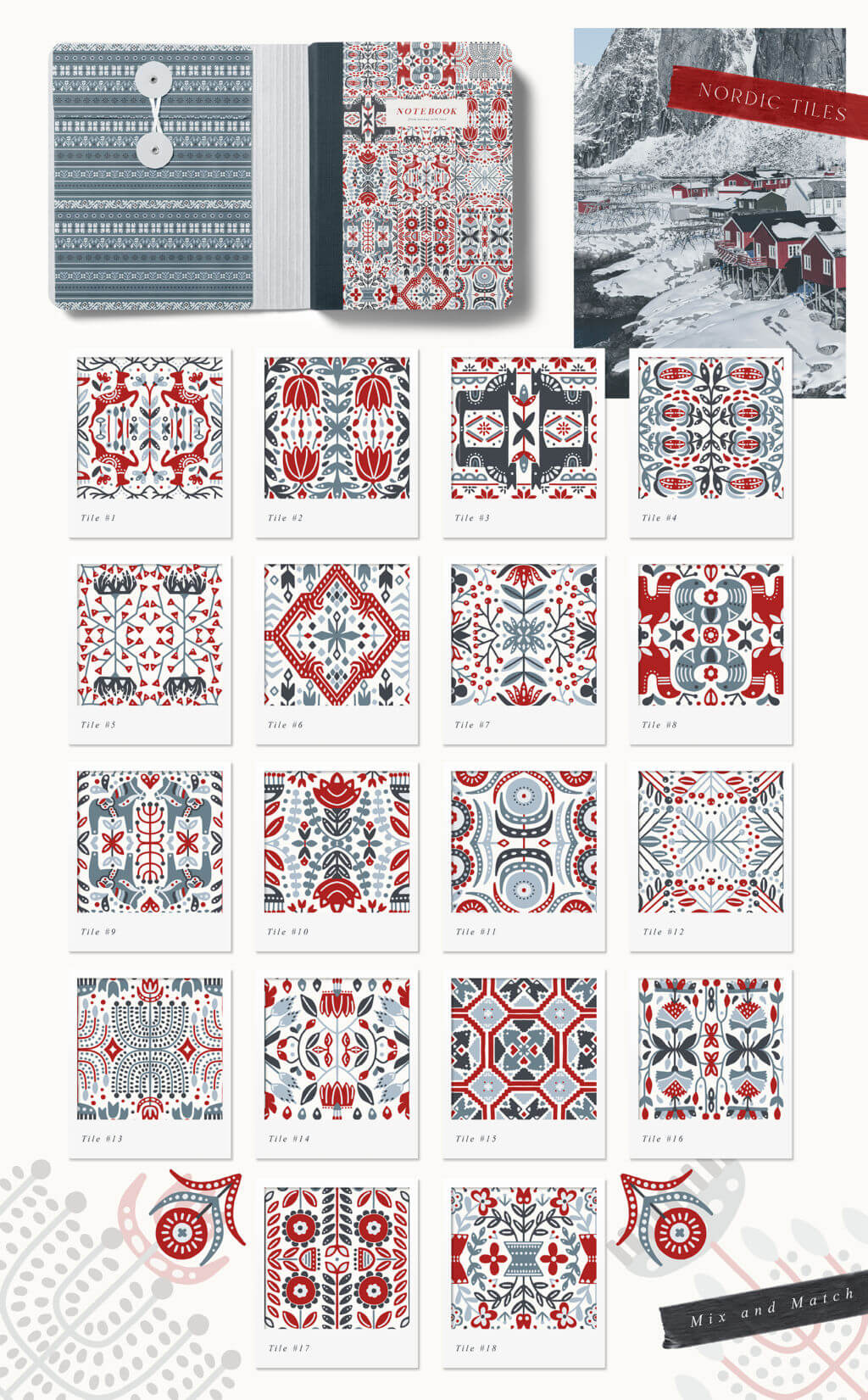 Scandinavian Christmas Illustrations