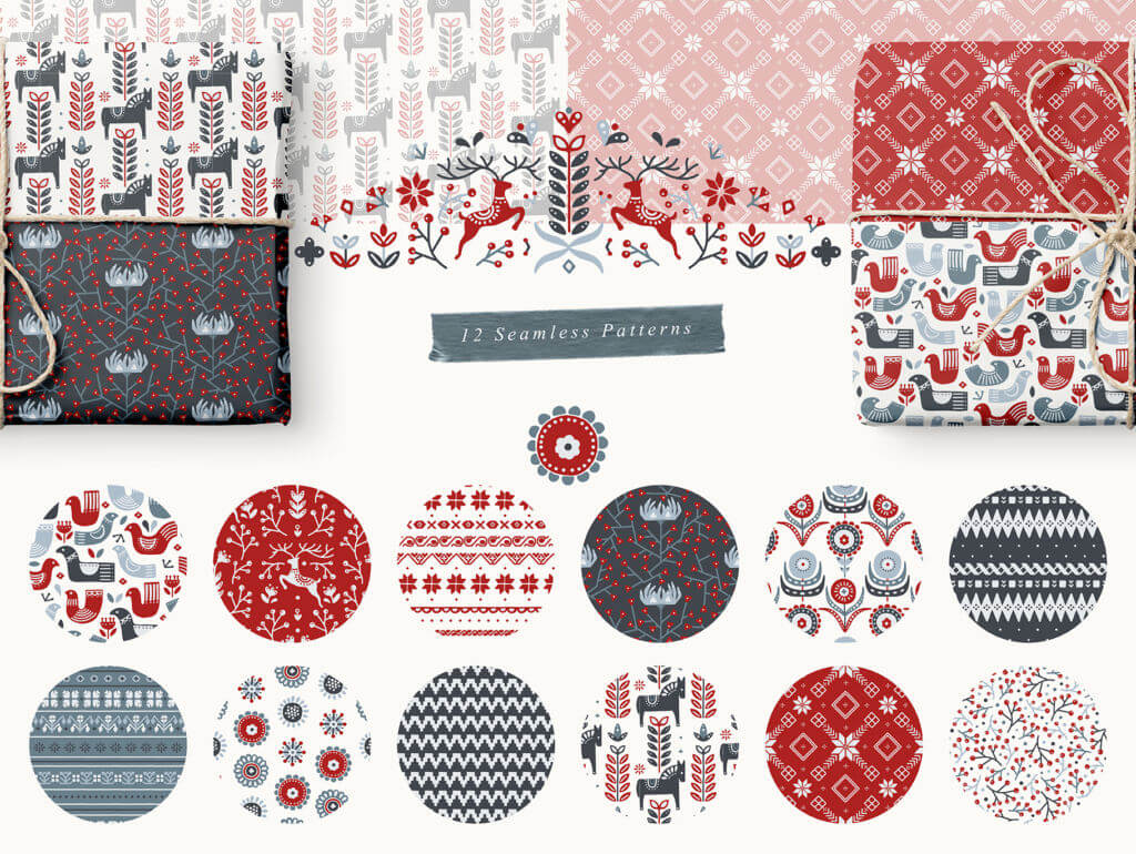 Scandinavian Christmas Illustrations
