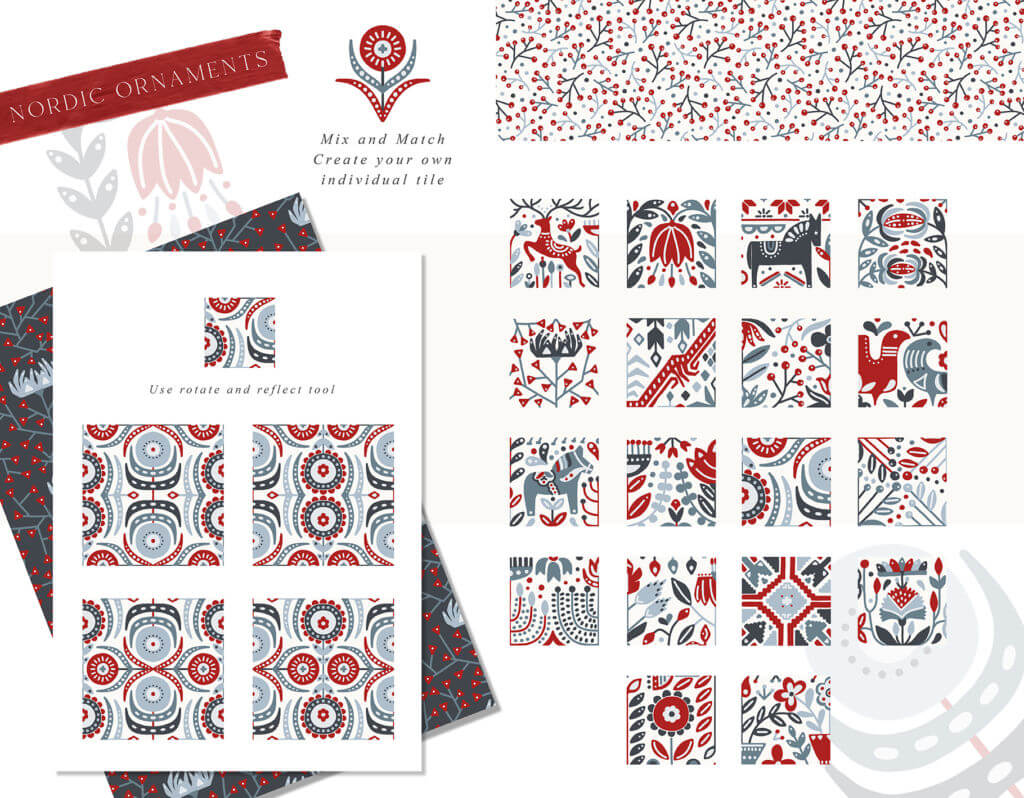 Scandinavian Christmas Illustrations