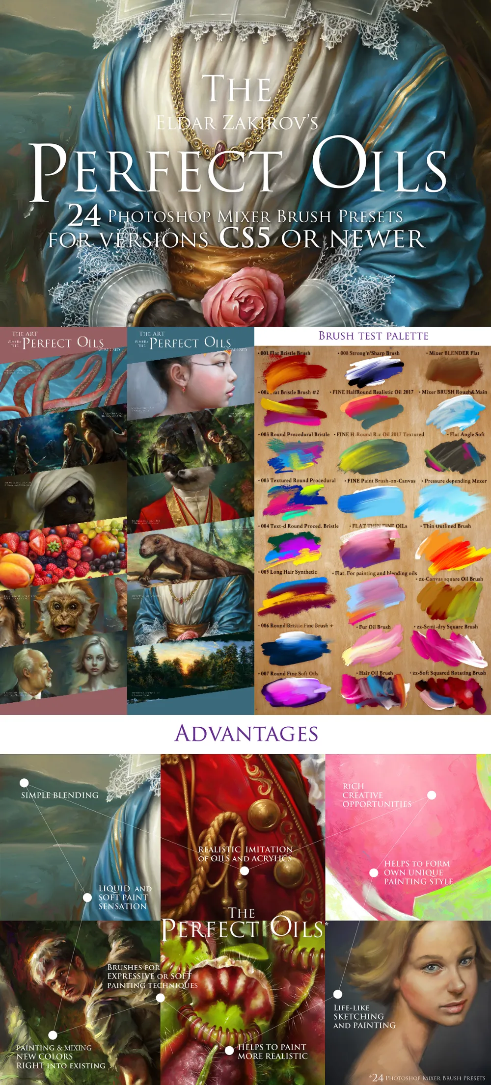 Oil Paints Mixer Brush Presets For Photoshop CS5+