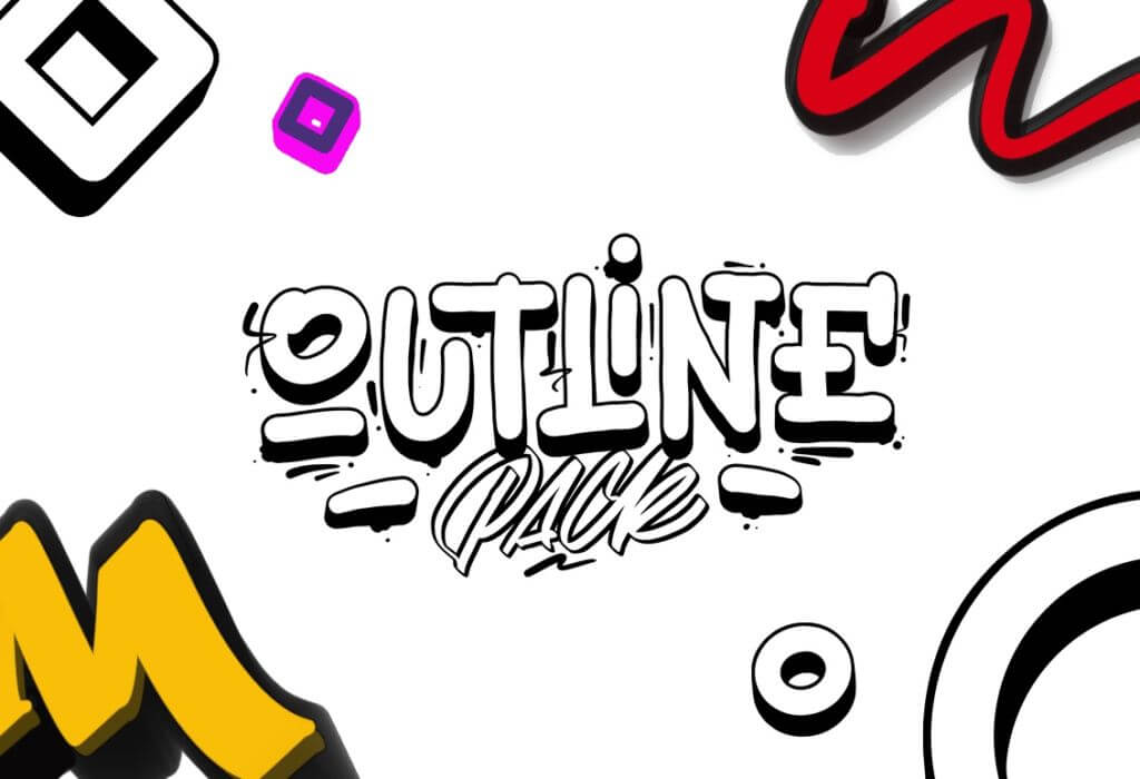 Outline Brushes for Procreate – Outline Pack