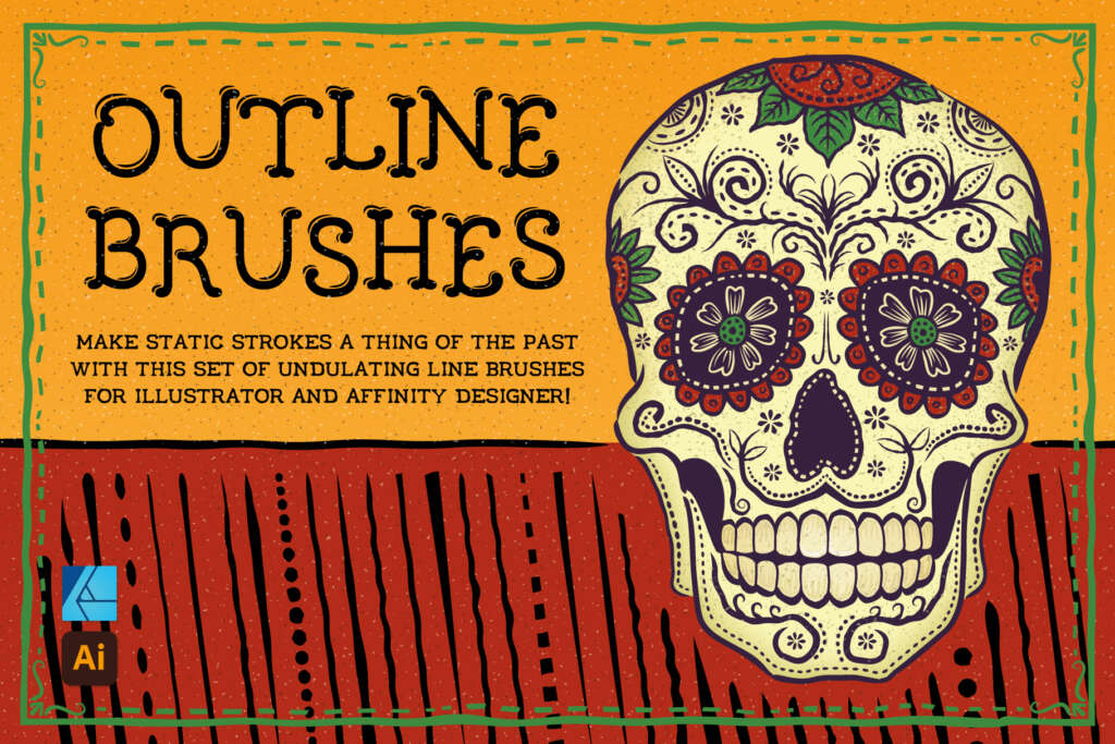 FREE – OUTLINE BRUSHES – ILLUSTRATOR
