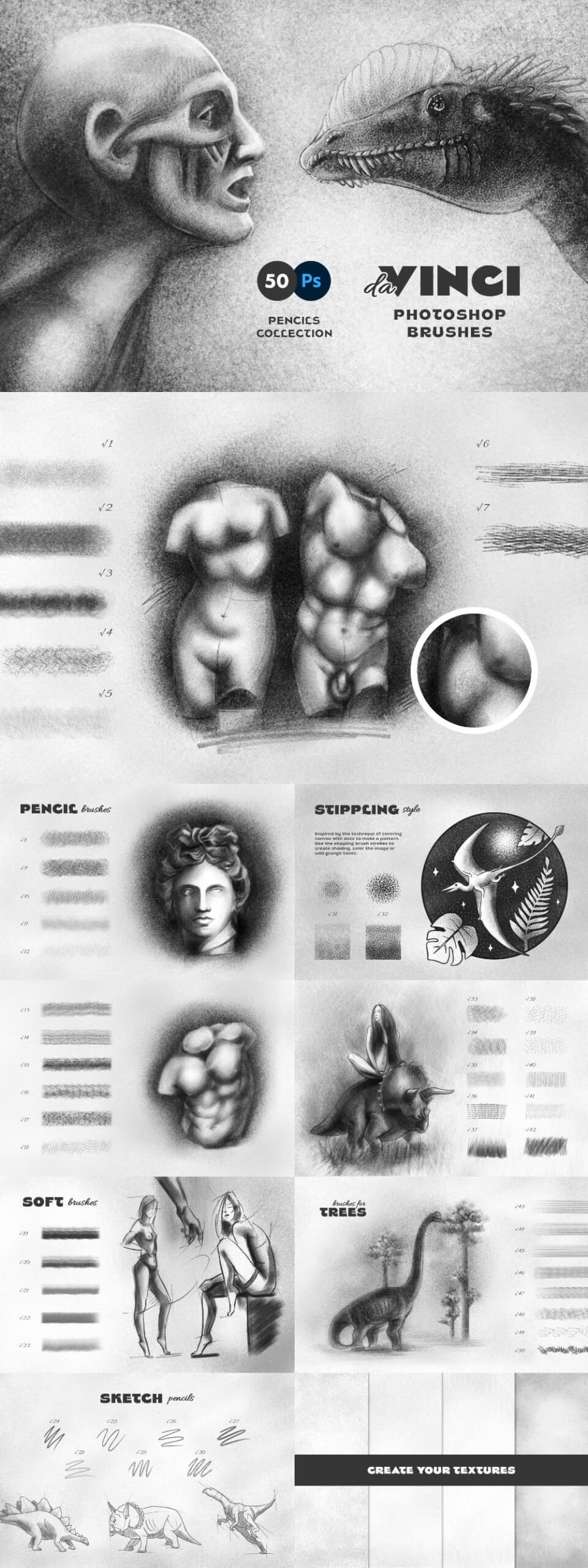 Pencil Photoshop Brushes