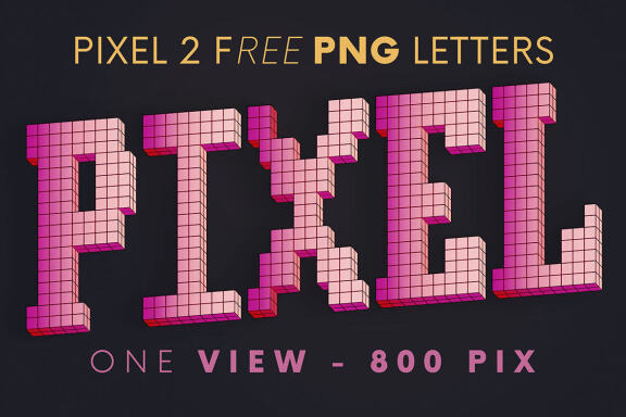 Pixel 2 - Free 3D Lettering
