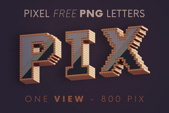Pixel - Free 3D Lettering
