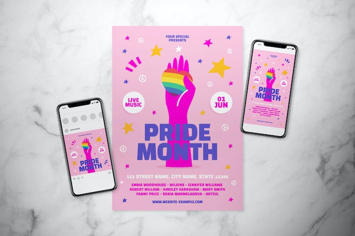 Pride Month Flyer Set
