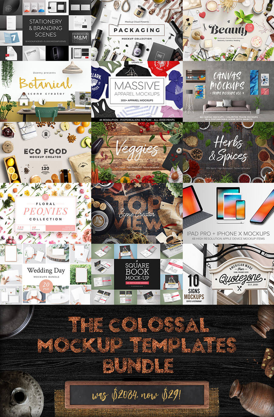 The Colossal Mockup Templates Bundle