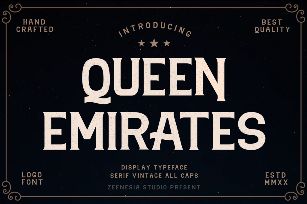 Queen Emirates Font
