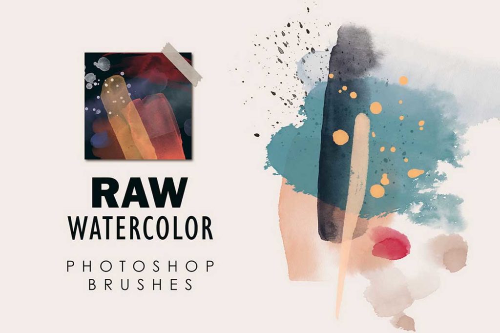 RAW WATERCOLOR – PHOTOSHOP BRUSHES