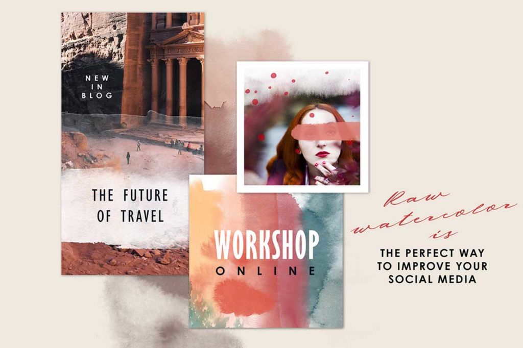 RAW WATERCOLOR – PHOTOSHOP BRUSHES