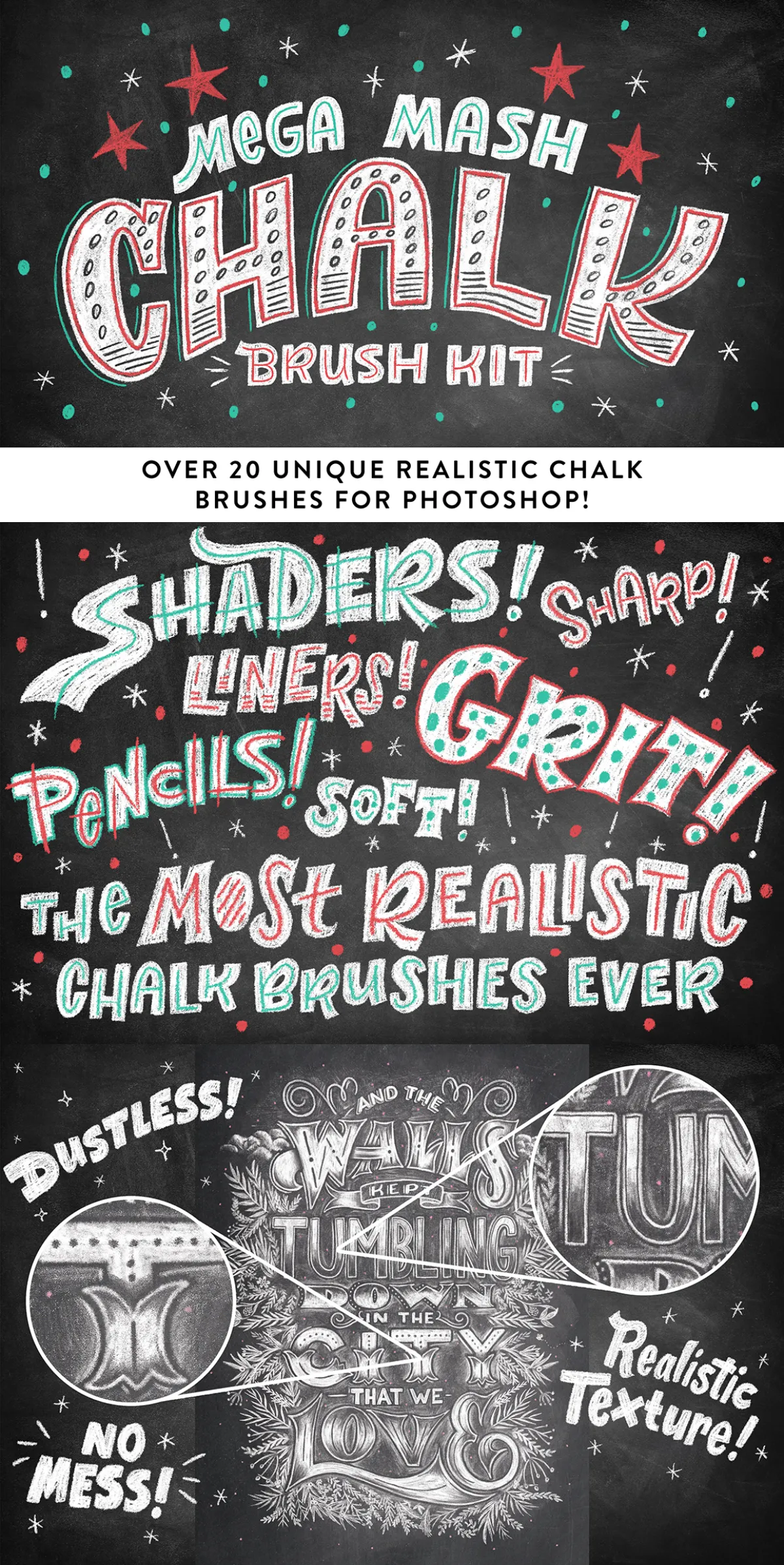 Realistic Photoshop Chalk Brushes!