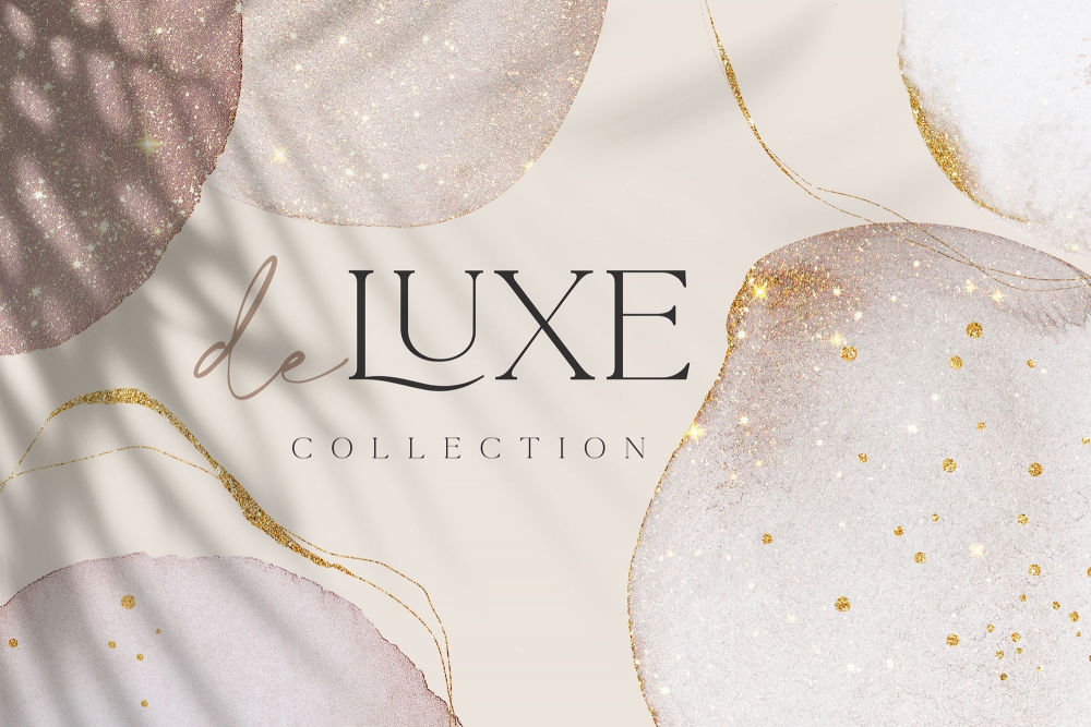 Rose Gold Watercolor Shapes – Deluxe Collection
