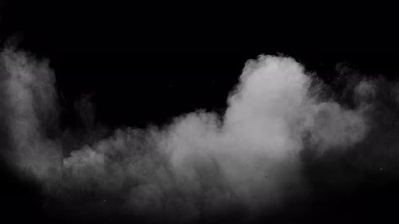 Sahara Collection: Sand dust thrown from right side and left side scattering slowly at the center ov
