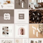 Sales Promo Instagram Templates Canva - customizable editable elegant posts stories minimum design