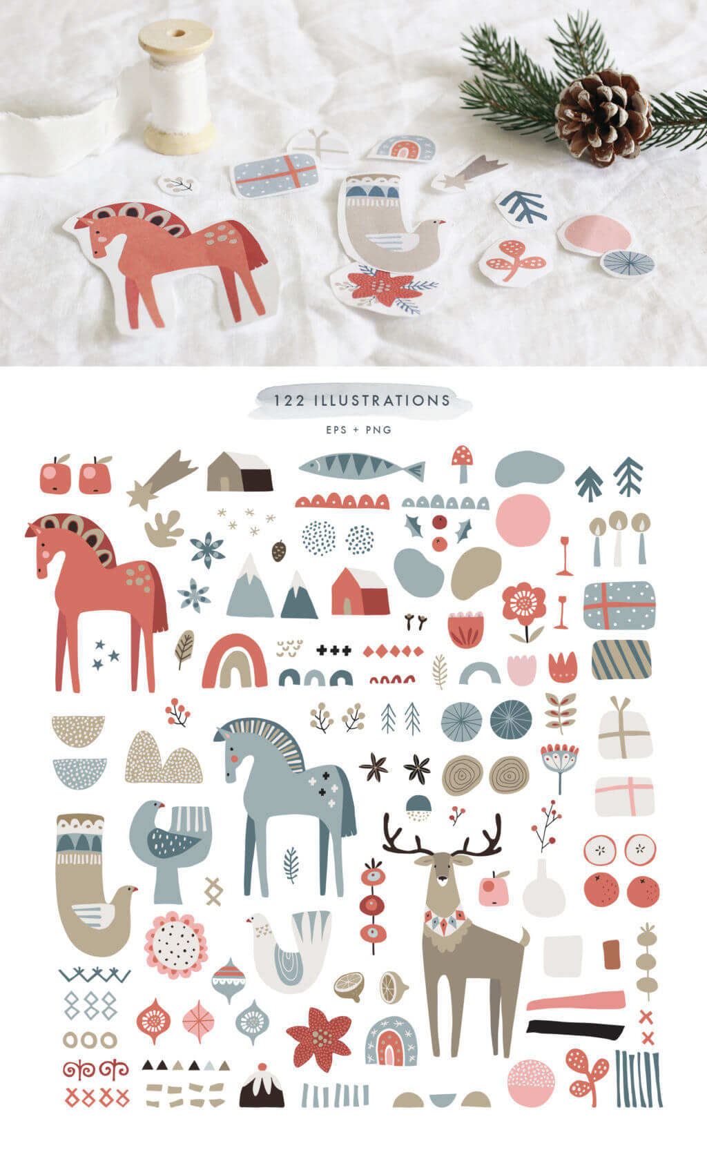 Scandinavian Christmas Illustrations